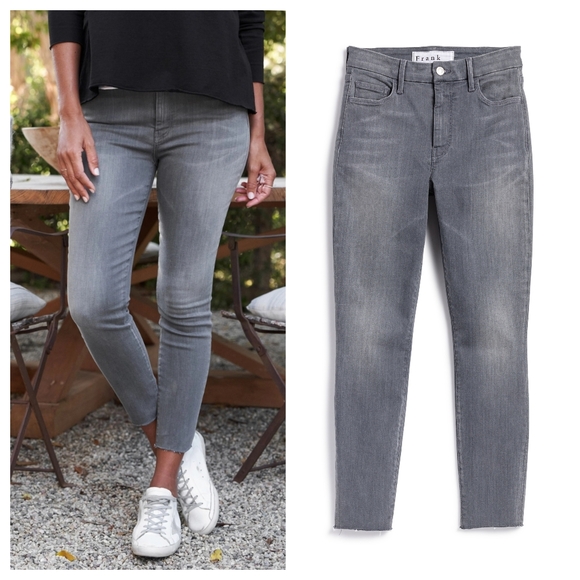 Frank and Eileen Sligo Grey Stretch Skinny Ankle Jeans - Picture 1 of 6